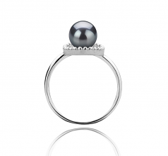 Andy Noir 6-7mm AAAA-qualité perles d'eau douce 925/1000 Argent-Bague perles