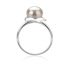 Anais Blanc 8-9mm AAA-qualité perles d'eau douce 925/1000 Argent-Bague perles