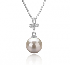 Coralie Blanc 7-8mm AA-qualité Akoya du Japon 925/1000 Argent-pendentif en perles