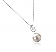 Femke Blanc 10-11mm AAAA-qualité perles d'eau douce 925/1000 Argent-pendentif en perles