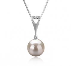 Bunny Blanc 10-11mm AAAA-qualité perles d'eau douce 925/1000 Argent-pendentif en perles