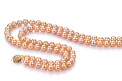 Ulrike Rose 6-7mm AA-qualité perles d'eau douce Rempli D'or-Collier de perles