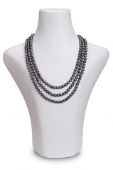 Aline Noir 6-7mm AA-qualité perles d'eau douce -Collier de perles