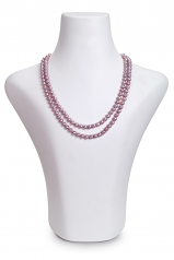 Vanessa Lavande 6-6.5mm AA-qualité perles d'eau douce Rempli D'or-Collier de perles