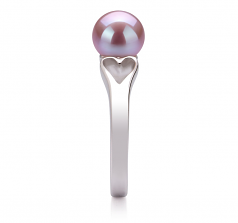 Jessica Lavande 6-7mm AA-qualité perles d'eau douce 925/1000 Argent-Bague perles