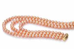 Verena Rose 6-7mm AA-qualité perles d'eau douce -Collier de perles