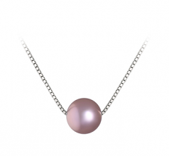Madison Lavande 8-9mm AA-qualité perles d'eau douce 925/1000 Argent-pendentif en perles