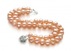 Evelina Rose 6-7mm A-qualité perles d'eau douce 925/1000 Argent-Bracelet de perles