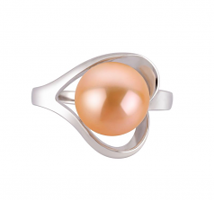 Sadie Rose 9-10mm AA-qualité perles d'eau douce 925/1000 Argent-Bague perles