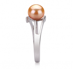 Jenna Rose 7-8mm AAA-qualité perles d'eau douce 925/1000 Argent-Bague perles