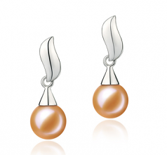 Edith Rose 7-8mm AAAA-qualité perles d'eau douce 925/1000 Argent-Boucles d'oreilles en perles
