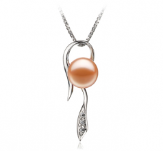 Jennifer Rose 7-8mm AAAA-qualité perles d'eau douce 925/1000 Argent-pendentif en perles