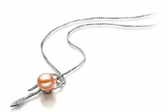 Jennifer Rose 7-8mm AAAA-qualité perles d'eau douce 925/1000 Argent-pendentif en perles