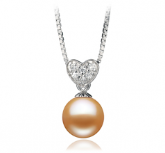 Randy Rose 7-8mm AAAA-qualité perles d'eau douce 925/1000 Argent-pendentif en perles
