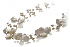 Keita Blanc 4-10mm A-qualité perles d'eau douce -Collier de perles