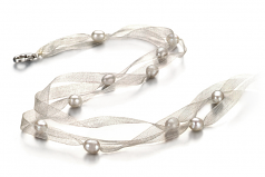 Jasmine Blanc 5-6mm A-qualité perles d'eau douce -Collier de perles
