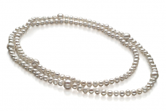 Chloe Blanc 6-11mm A-qualité perles d'eau douce -Collier de perles