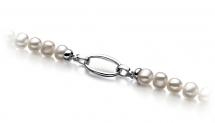 Joyce Blanc 8-9mm A-qualité perles d'eau douce 925/1000 Argent-Collier de perles