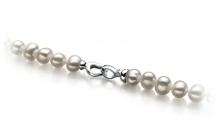Sinead Blanc 8-9mm A-qualité perles d'eau douce 925/1000 Argent-Collier de perles