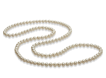 30 pouces Blanc 5-6mm AAA-qualité perles d'eau douce -Collier de perles