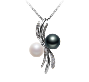 Davina Multicolore 6-7mm AAAA-qualité perles d'eau douce 925/1000 Argent-pendentif en perles