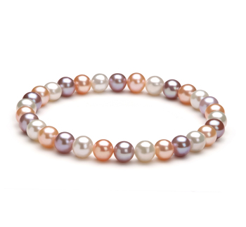Donna Multicolore 6-7mm AA-qualité perles d'eau douce -Bracelet de perles
