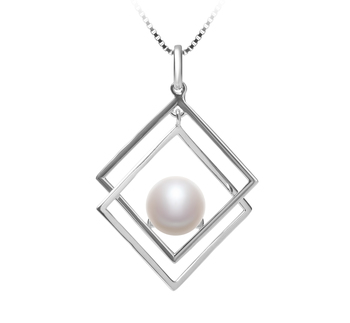 Lilian Blanc 8-9mm AAA-qualité perles d'eau douce 925/1000 Argent-pendentif en perles
