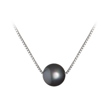 Madison Noir 8-9mm AA-qualité perles d'eau douce 925/1000 Argent-pendentif en perles