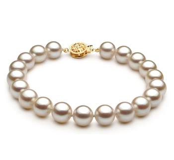 Blanc 8.5-9mm AAA-qualité Akoya du Japon -Bracelet de perles