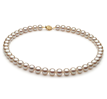 Blanc 8.5-9mm AA-qualité Akoya du Japon -Collier de perles