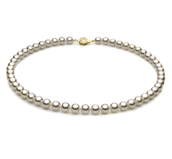 Blanc 7-7.5mm AAA-qualité Akoya du Japon -Collier de perles