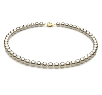 Blanc 7-7.5mm AAA-qualité Akoya du Japon -Collier de perles for Sale