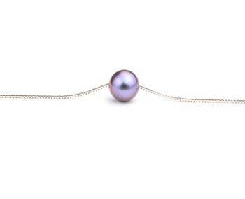 Noir 10-10.5mm AAAA-qualité perles d'eau douce 925/1000 Argent-pendentif en perles