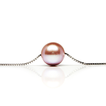 Rose 10-10.5mm AAAA-qualité perles d'eau douce 925/1000 Argent-pendentif en perles