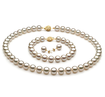 Blanc 8.5-9mm AAA-qualité Akoya du Japon-un set en perles