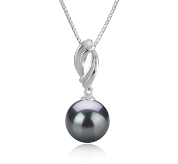 Shamara Noir 9-10mm AAA-qualité de Tahiti 925/1000 Argent-pendentif en perles