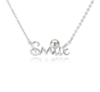 Smile Blanc 5-6mm AAAA-qualité perles d'eau douce 925/1000 Argent-Collier de perles Smile Blanc 5-6mm AAAA-qualité perles d'eau douce 925/1000 Argent-Collier de perles