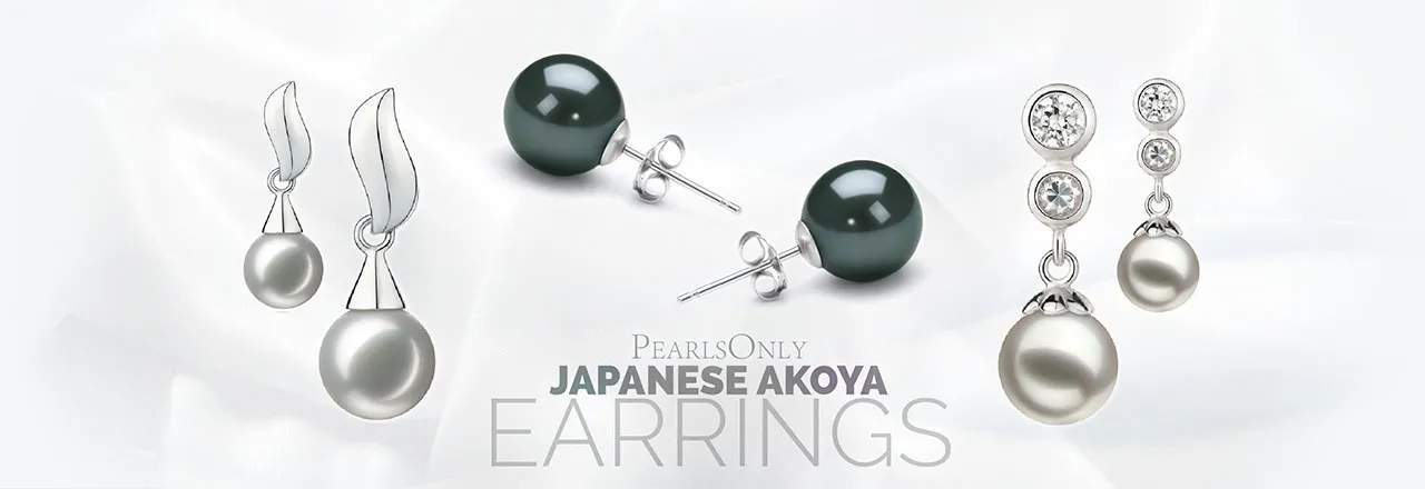 PearlsOnly Boucles d'oreilles Akoya japonaises
