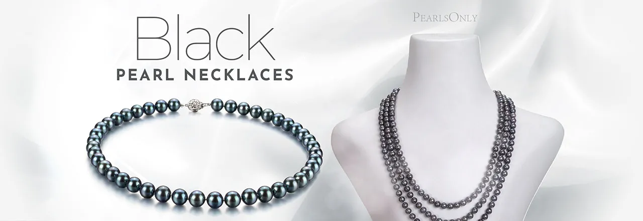 PearlsOnly Colliers de perles noires