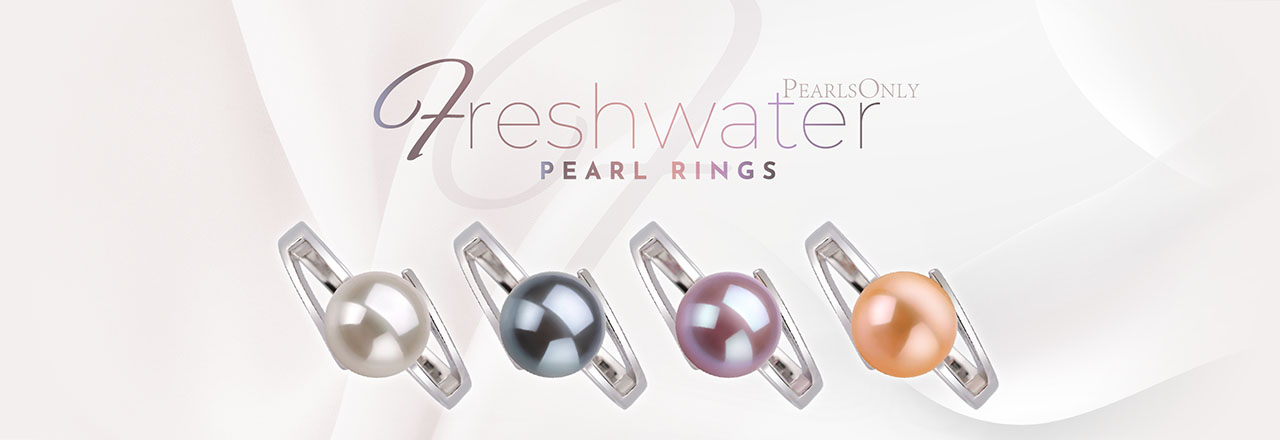 PearlsOnly Bagues perles d'Eau Douce
