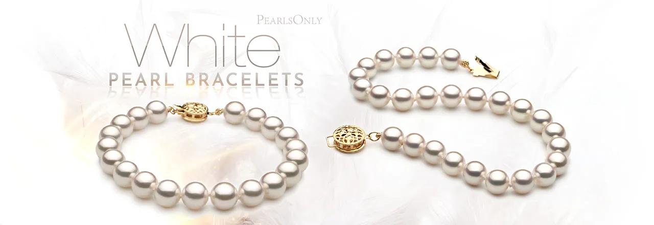 PearlsOnly Bracelets de perles blanches
