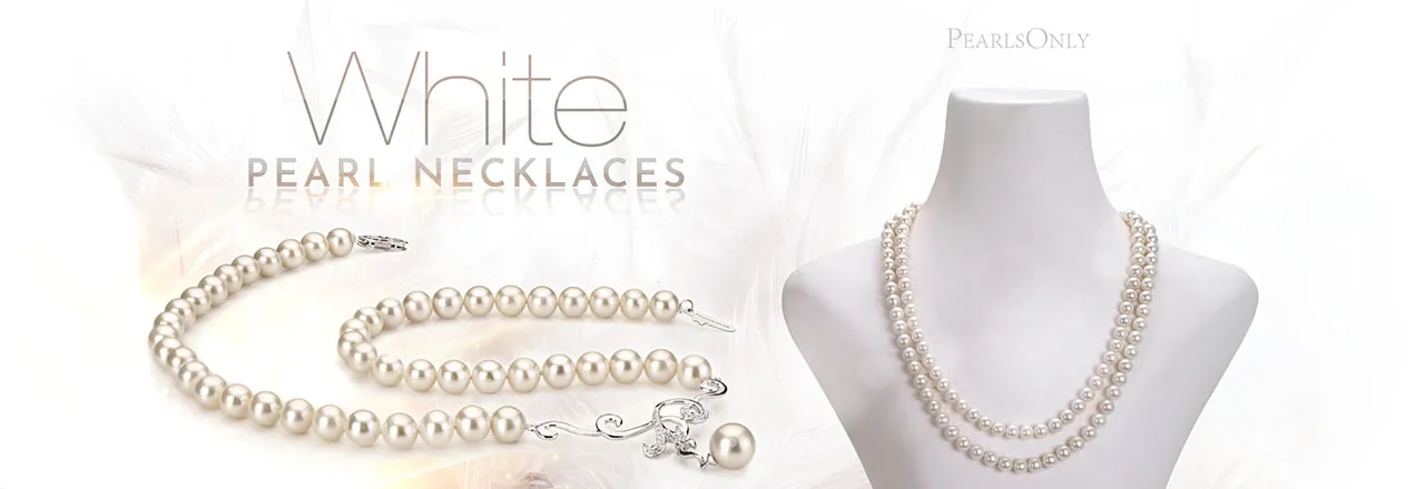PearlsOnly Colliers de perles blanches