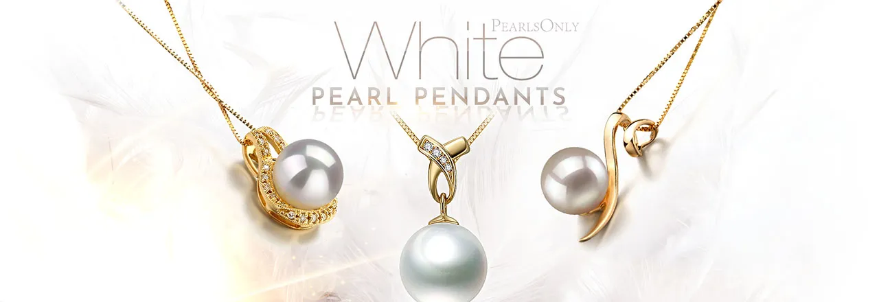 PearlsOnly Pendentifs de perles blanches