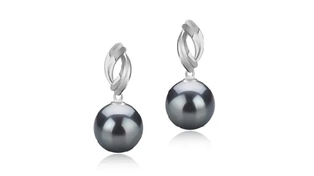 View Boucles d'oreilles perle noire collection