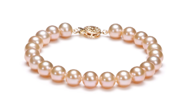 View Bracelet de perles d'eau douce roses collection