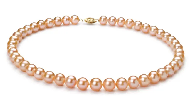 View Collier de perles d'eau douce roses collection