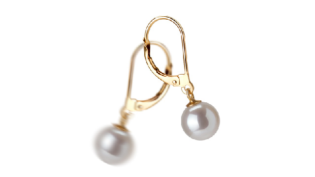 View Boucles d'oreilles perle blanche collection