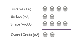 Perles uniquement AAAA Échantillon de classement de la qualité des perles